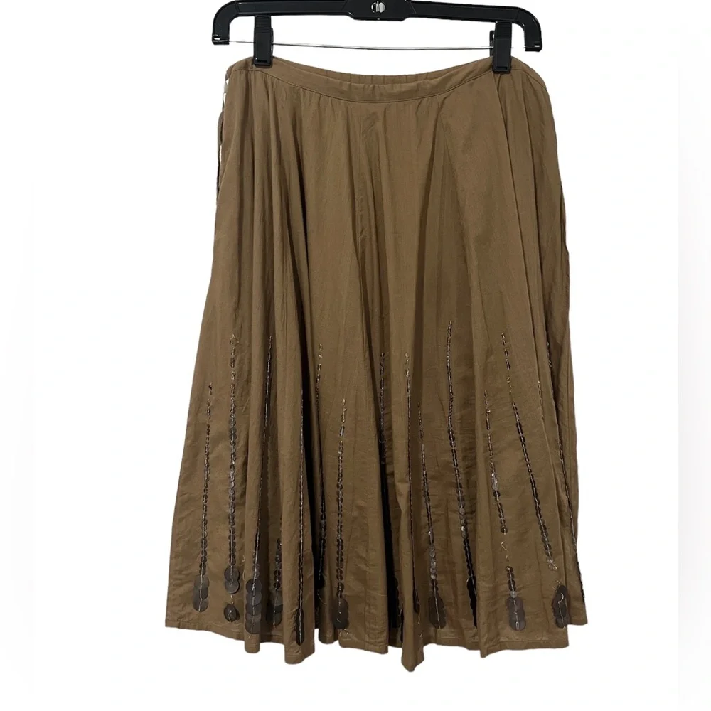 VINCE 90’s Embellished Brown Skirt (Size XS)